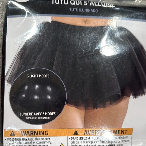Black Light-Up Tutu with 3 light Modes for women - Picture 2 of 6